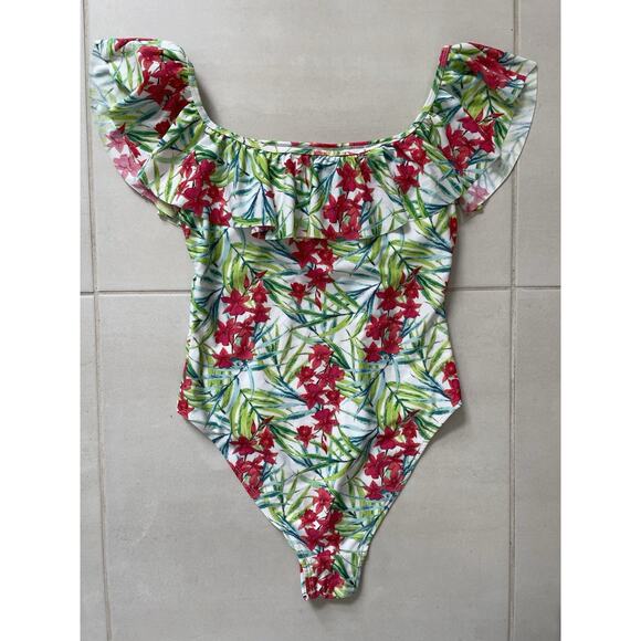 Cabana Del Sol Swim One Piece Swimsuit Multicolor Floral Swimwear - Picture 7 of 11